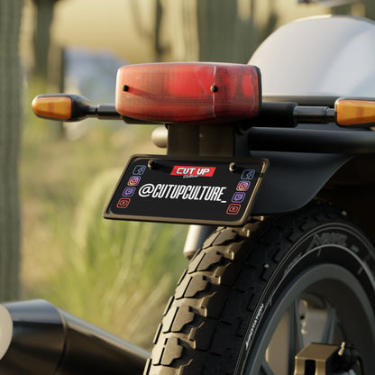 Cut Up Culture Custom Social Media Moto Plate