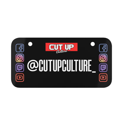 Cut Up Culture Custom Social Media Moto Plate
