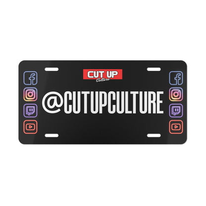 Cut Up Culture Custom Social Media License Plate