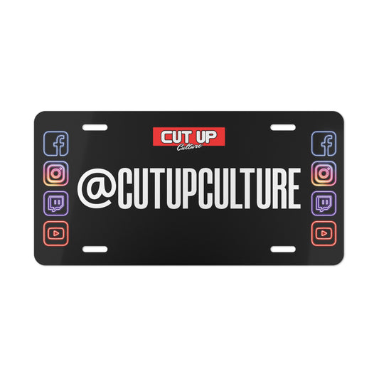 Cut Up Culture Custom Social Media License Plate